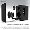 AZATOM Active Bookshelf Speakers 80W | Bluetooth | 4.5” Carbon Fibre driver, Silk Tweeter | 24bit DAC Built-in | Perfect for Music, Gaming, Vinyl Turntable, HiFi, Home Theatre Equinox M4 (Black) #4
