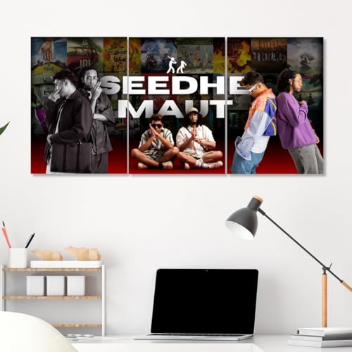Image of Funk You Store Seedhe Maut Poster Split Design | Seedhe Maut Poster 3 A3 Sized DHH Posters for Wall | Desi Hip Hop Large Size (89 x 42 cm) Music for Wall | Artist TBSM (B 027)