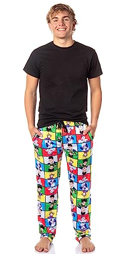 Hunter X Hunter Men's Gon Killua Kurapika Leorio Hisoka Character Grid Adult Lounge Bottoms Pajama Pants2