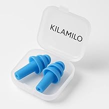 KILAMILO Reusable Silicone Earplugs for Sleeping, Swimming, Noise Reduction & Travel – Ultra Soft, Comfortable & Washable Hearing Protection (Multiple Colors, with Case)