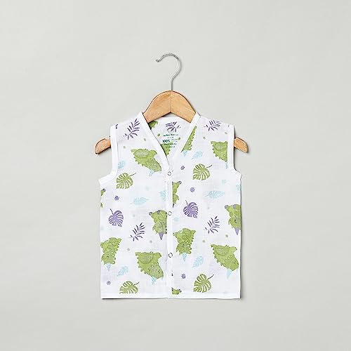 Image of The Boo Boo Club Extra Soft Organic Cotton Muslin Jhabla for Baby (Set of 4). GOTS Certified | 18-24 Months