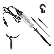 allsun Auto Audible Circuit Tester, Car 6-12V DC Wire Piercing Cord Voltage Test Light Heavy Duty,Vehicle Circuit Low DC Voltage Light Tester,Hook Probe 59 in-Long Cord Sharp Stainless