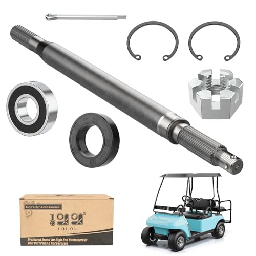 10L0L Golf Cart Rear Spline Axle Shaft for Yamaha G16 G19 G22 G27 (1996-2008) Models, Driver Side (Short) OEM# JR1-G6511-00-00