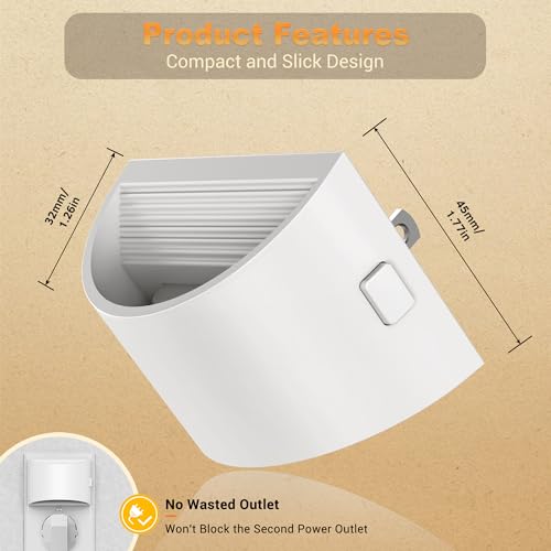Image of JandCase LED Night Lights Plug into Wall 2 Pack, Automatic Night Light, Dusk to Dawn Sensor Nightlight, 0-100LM Brightness Adjustable Nightlight for Kids Bedroom Hallway Kitchen