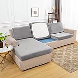 Las fundas que harán que tu sofá parezca nuevo por menos de 5 euros en Amazon 11 Merca2.es Shujin 1 funda de cojín de terciopelo elástico para sofá, funda de cojín elástica para sofá, funda antideslizante (gris, 1 plaza grande)
