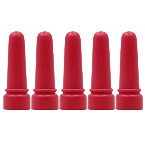 Farm & Ranch 5 Pack Lam Melk Emmer Tepel Speen Vervanging lam Niet giftig Rubber Melk Drinkvoeders Tepel Schroef Op Zachte Brede Opknoping Emmers