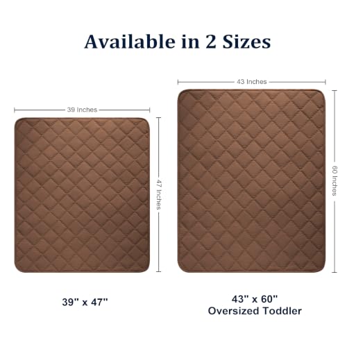 Image of BEDSUM Toddler Quilt 39x47, Microfiber Baby Quilt for Crib, Brown | Lightweight Toddler Blanket for Boys Girls Nursery, Machine Washable All Season Kid Quilt, Tummy Time Blanket, Stroller Quilt