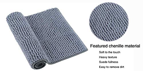 L.BAN Badematten-Set, 2-teiliges langes U-WC-Sockelmatte Weiche saugfähige Maschine Waschbar für Badezimmerdusche… – Bild 3