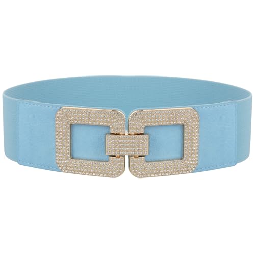 Women's Elastic Vintage Belt Stretchy Retro Wide Waist Cinch Belt for Women