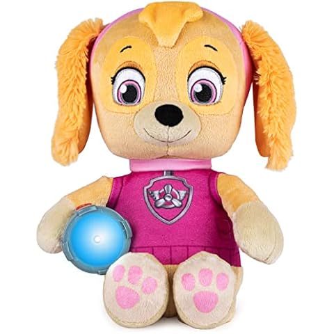PAW Patrol, Snuggle Up Skye Plush with Torch and Sounds, for Kids Aged 3 Years and Over, Grey Cover