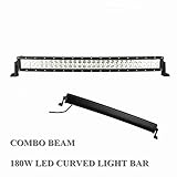 Topcarlight 32inch 180w Curved LED Work Light BAR Flood Spot Combo Offroad Lamp Suv Ute Atv