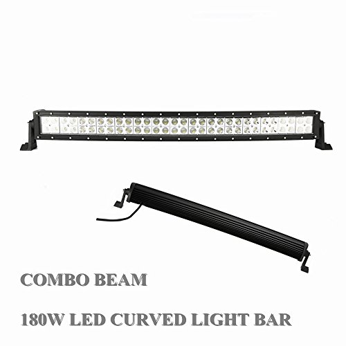 Topcarlight 32inch 180w Curved LED Work Light BAR Flood Spot Combo Offroad Lamp Suv Ute Atv