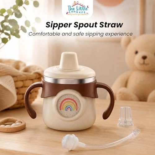 Image of THE LITTLE LOOKERS Silicone Spout & Straw for Sipper Bottle | Bpa Free & Leakproof | for Training Sippy Cup | Attachment for Baby & Toddler Bottles | Spill Resistant | Sipper Accessory