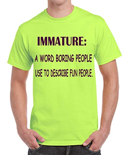 Image of Caseria Men's Cotton Printed T-Shirt -Immature Boring People | 100% Cotton | Half Sleeves | Regular Fit | Printed | Round Neck | Graphic T Shirt