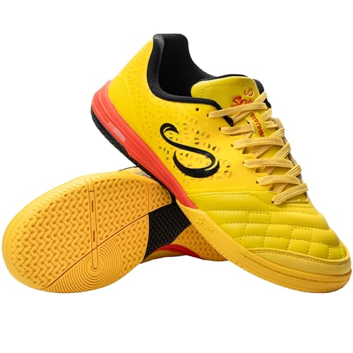SENDA Ushuaia Pro 2.0 Indoor Soccer, Court, and Futsal Shoes, Men's Size 8 / Women's Size 9, Yellow
