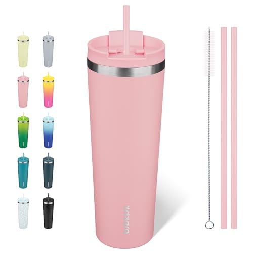 Image of BJPKPK 30 oz Coffee Tumbler with Straw, Insulated Stainless Steel Cup