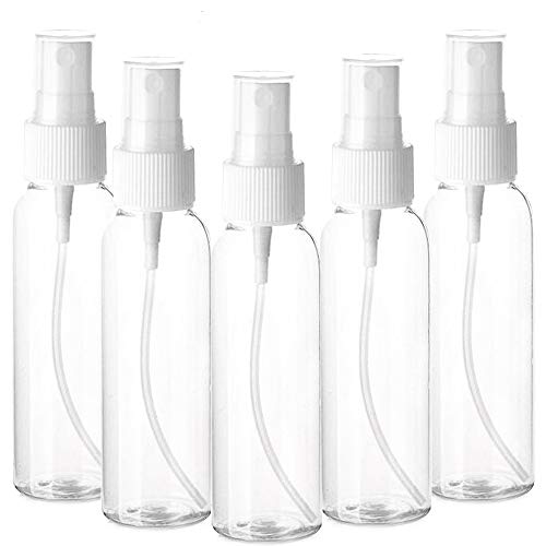 Small Spray Bottle,Plastic Spray Bottle for Hair 3.4 oz Empty Travel Spray Bottle [ 5 PACK]