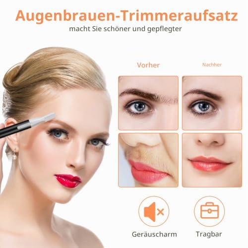 ACWOO Augenbrauentrimmer, Elektrischer Korrekturtrimmer für Körper und Gesicht...