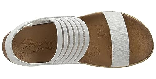 Skechers Skechers Cali Women's Beverlee Smitten Kitten Wedge Sandal, Off-White Cork, 10 W US