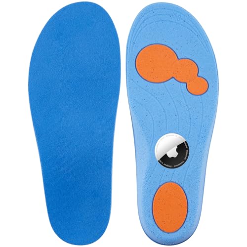 for AirTag Insole [1st & 2nd Generation] Ortholite Moisture Wicking Insoles, Hidden for AirTag Holder Insert for Shoes, Ultra Breathable & Absorbent Cushion Inserts for Kids Adults Elderly (255-270mm)
