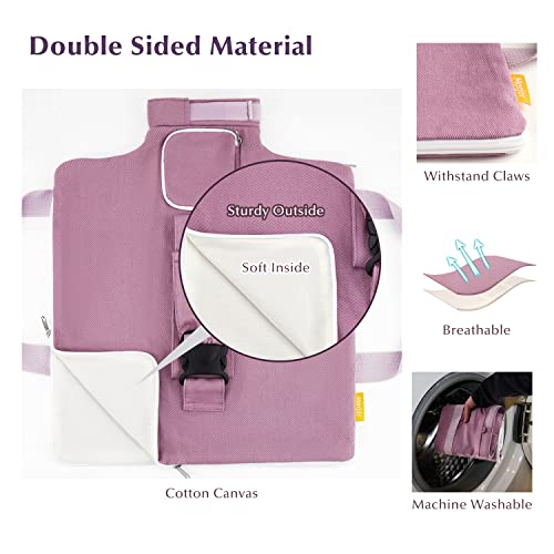 Cat Grooming Bag for Nail Trimming, Pet Grooming Hammock for Vet Visits, Adjustable Anti-Bite and Anti-Scratch Cats/Dogs Restraint Bag for Injection, Medicine Taking - Size S