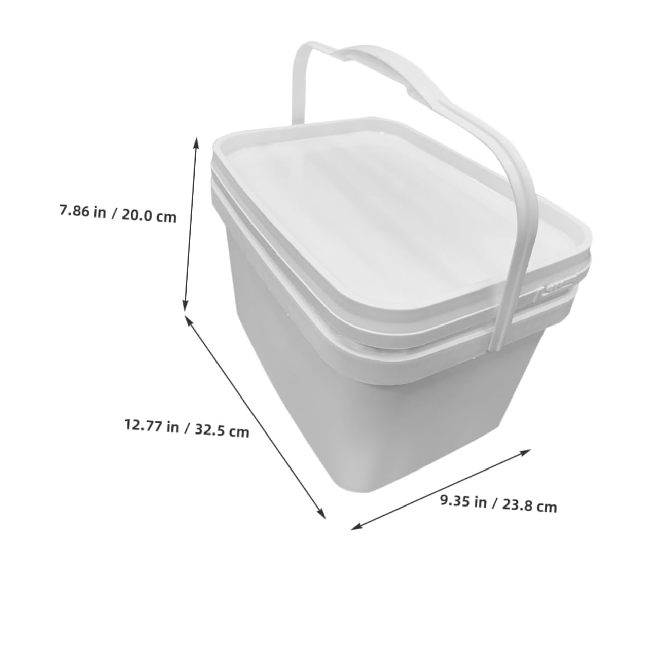 ORFOFE Secchio da Trasportare Vernice Leggero Pp in per Bianco da Plastica 10l con Manico Coperchio Facile Conservazione e Pittura
