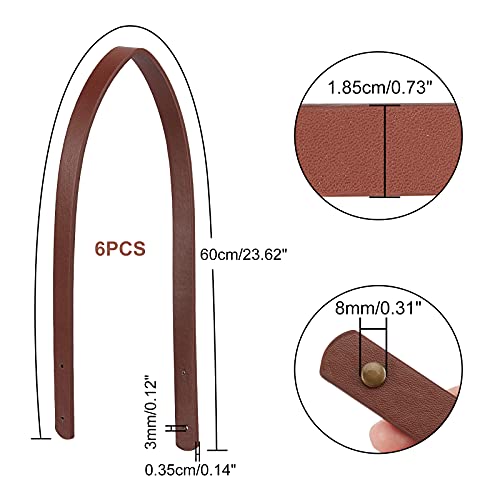 PH PandaHall 3 works 60cm/23.6" PU Leather Bag Handles - Image 2