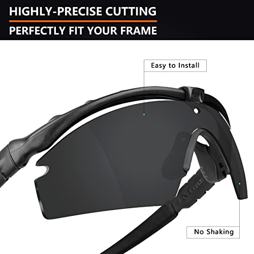 Image of Alphax Polarized Replacement Lenses for Oakley Si M Frame 3.0 OO9146 Sunglasses - Glare Reduction | Precision Cutting