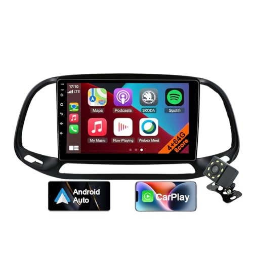 Autoradio für FIAT Doblo 2015-2019 mit Wireless CarPlay/Android Auto, 9 Zoll
