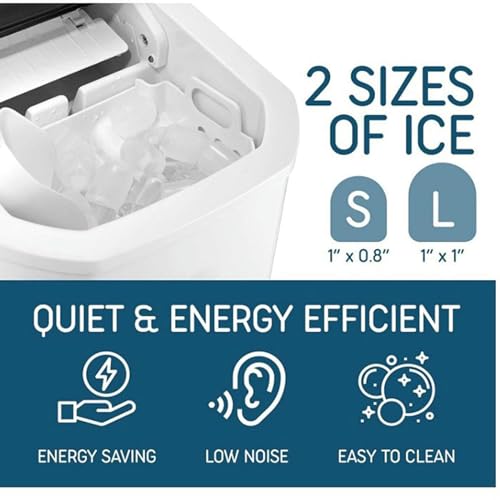 Máquina para hacer hielo de mostrador, color rojo miniatura 3