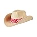 Western Cowboy Hat with Red Bandana (Set of 12) Woven Straw - 24 Inch Circ.