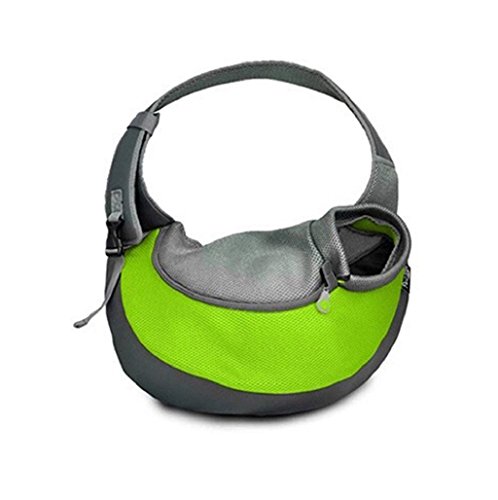 Sannysis Capazos para mascotas mochila perros arneses de seguridad (Verde, S)