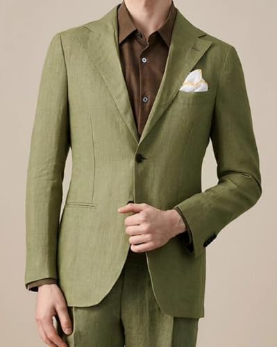 VENNYNG Men's Linen Casual Blazer Sport Coats Dress Formal Wedding Suit Jacket Lightweight Jackets for Summer2