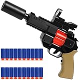 ATONGMU Electric Motorized Toy Revolver Foam Shooting Gun 20pcs Elite Darts for Nerf Guns Toy Pistol...