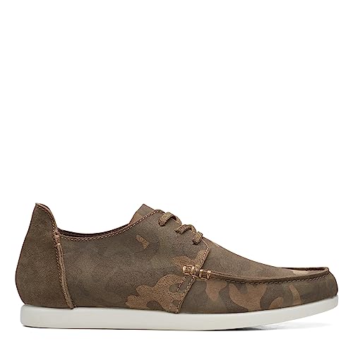 Clarks Clarks Collection Men's ShacreLite Low Oxford, Green Camo Leather, 8 Medium US
