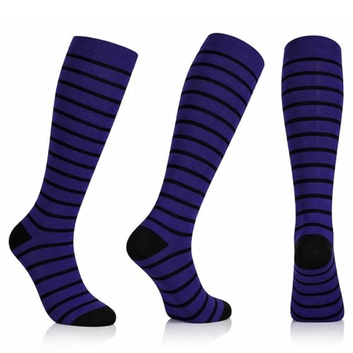 Image of Diamond Star 6 Pairs Compression Socks for Men & Women, Knee High Socks