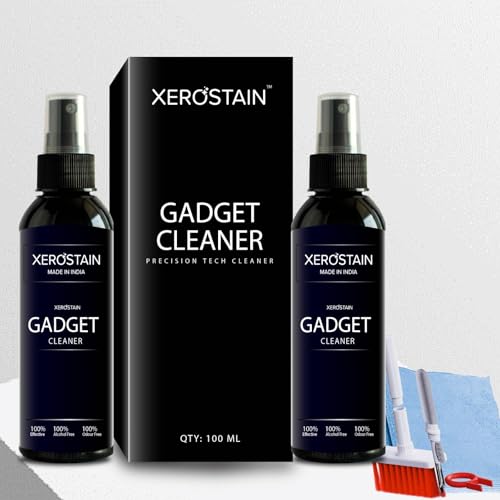 Image of Premium Gadget Cleaning Spray Kit with Microfibre Cloth and 5-in-1 Brush (Pack of 2) | Effective for Camera, Binocular, Laptop, TV, Monitor, Tablet, Smartphone etc.