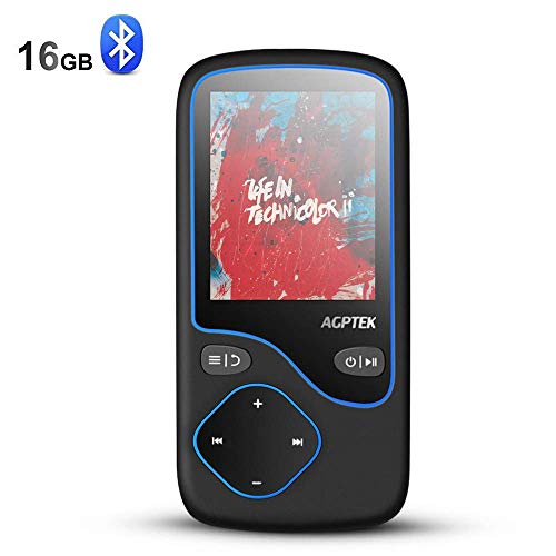 AGPTEK 16GB MP3 Player with Bluetooth, Portable Lossless Music Player Supports FM Radio