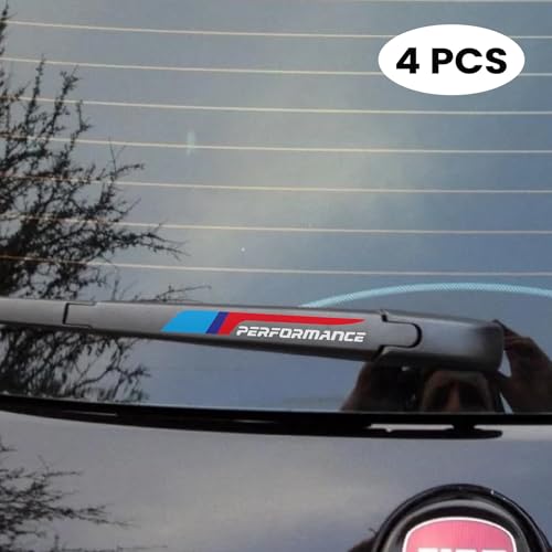 Image of 4Pcs Performance Sticker for Car Wiper Stickers All Cars Rear Wiper Car Sticker Exterior Decal Vinyl (Multicolor)
