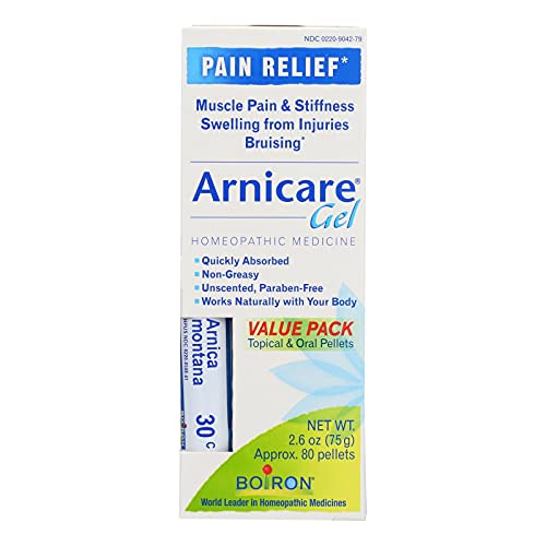 Boiron - Arnicare Arnica Gel Value Pack + 1-30C Arnica Montana Blue Tube! (75 g) - 2.6 oz.