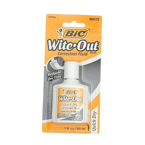 Correction Fluid, Quick Dry, 20ml, White [Set of 4]