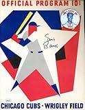 Ernie Banks Day JSA Signed 1964 Chicago Cubs Program vs Pirates W/Pin Autograph - Autographed MLB Magazines