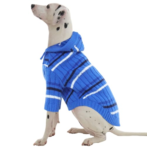 Kuoser Dog Sweater, Dog Sweaters for Small Dogs Girl Boy, Soft Puppy Pullover Sweater for Christmas Thanksgiving, Dogs Cable Knitted Sweatshirt Thermal Pet Winter Clothes for Cold Weather, O