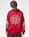 Hesaco Spider Graphic Hoodies Y2k Zip Up Hoodie Men Women Oversized Sweatshirts Y2k Jacket Streetwear Vintage Tops (Red 2,Large,Large)