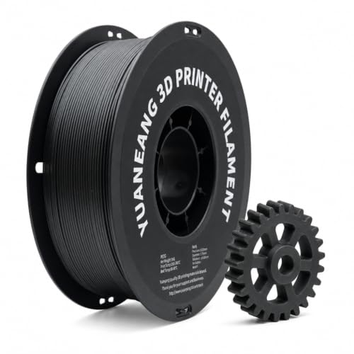 YUANEANG PETG-CF Carbon Fiber 3D Printer Filament 1.75mm, 1kg Spool, Reinforced PETG with Carbon Fiber, High Strength & 