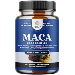 Potent Black Maca Root Capsules for Men – Herbal Wellness Supplement with Siberian Ginseng Ashwagandha and Men’s to Support General Health (30 Servings)