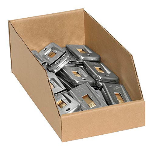 Image of BOX USA BBINMT612K Open Top Bin Boxes, 6 inch x 12 inch x 4 1 /2 inch, Kraft (Pack of 50)