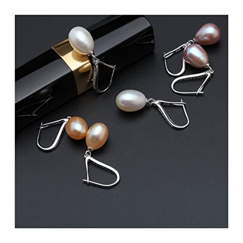 Boucles d'oreilles en perles véritables d'eau douce, nacre de qualité supérieure