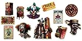 amscan Halloween Side Show | Value Pack Cutouts,Multicolor,14.2' x 10.5'