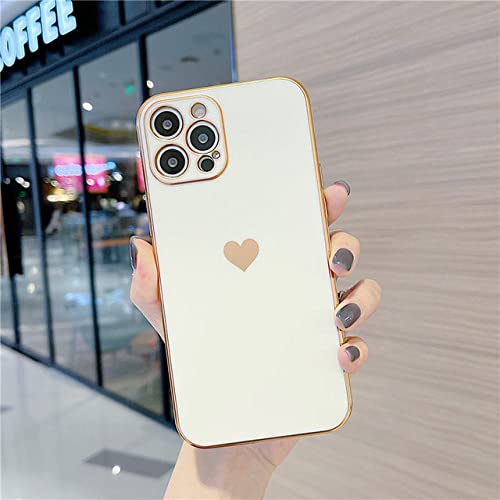 Coque iPhone XS Max antichoc électrolytique design cœur HUILUN
